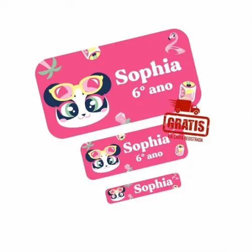 Etiqueta Escolar Menina Frete Grátis