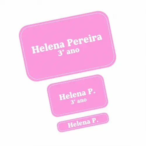 Etiqueta Escolar Menina Rosa