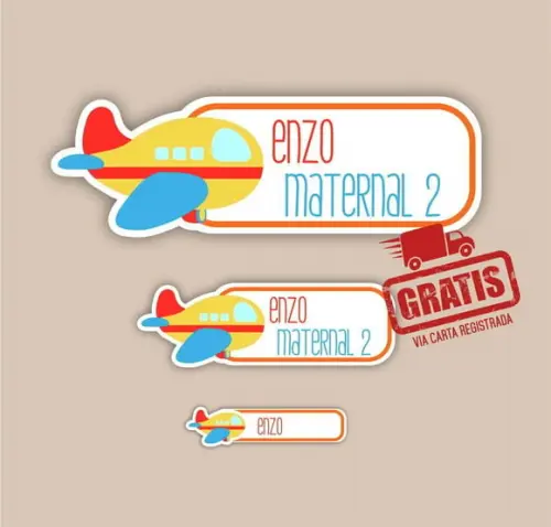 Etiqueta Escolar Menino 122 Unidades - Frete Grátis