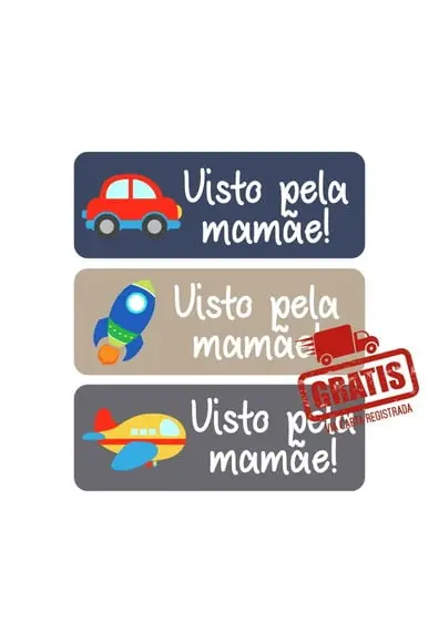 Etiqueta Escolar Menino 224 unidades - FRETE GRÁTIS