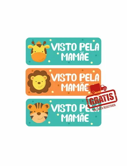 Etiqueta Escolar Menino 224 unidades - FRETE GRÁTIS