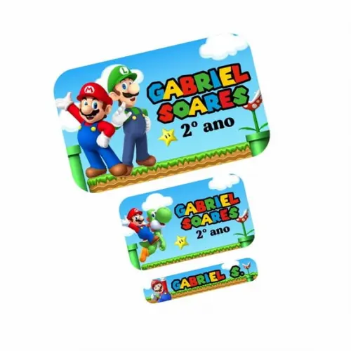 Etiqueta Escolar Menino 250 Unidades