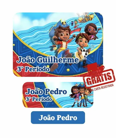 Etiqueta Escolar Menino 250 Unidades - Frete Grátis