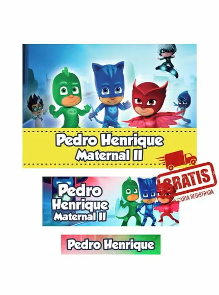 Etiqueta Escolar Menino 250 Unidades - Frete Grátis