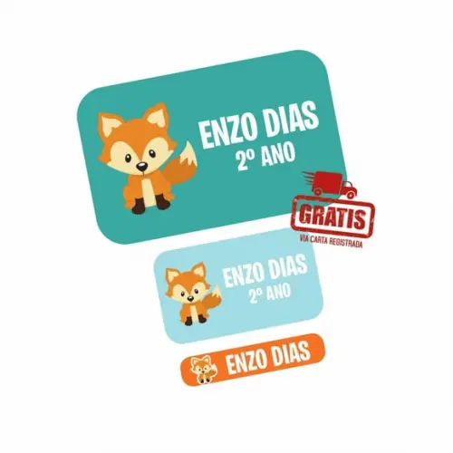 Etiqueta Escolar Menino 250 Unidades - Frete Grátis
