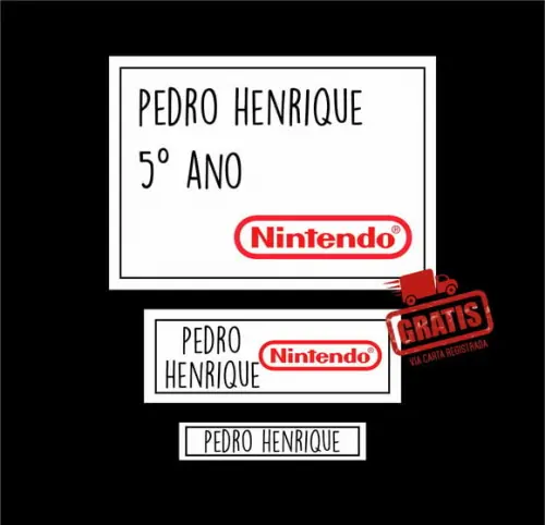 Etiqueta Escolar Menino 250 unidades - Frete Grátis via CR