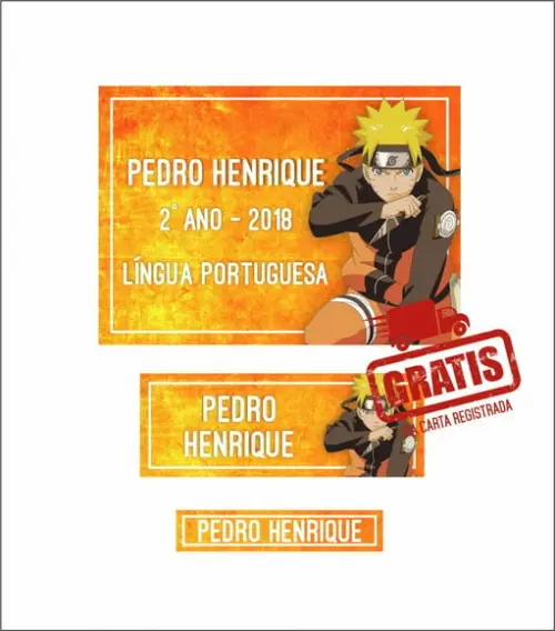 Etiqueta Escolar Menino 250 unidades - Frete Grátis via CR