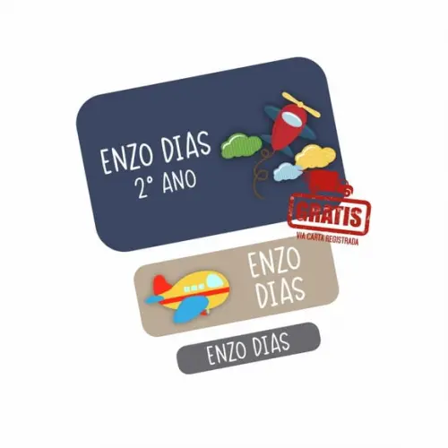 Etiqueta Escolar Menino 250 Unidades - Frete Grátis
