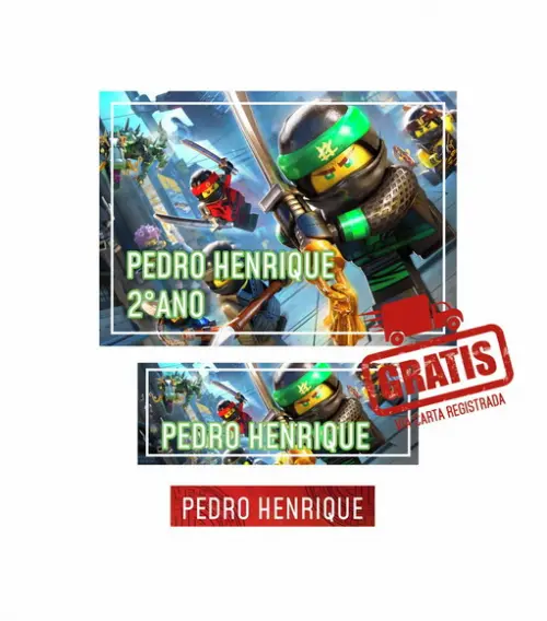 Etiqueta Escolar Menino 250 unidades - Frete Grátis via CR