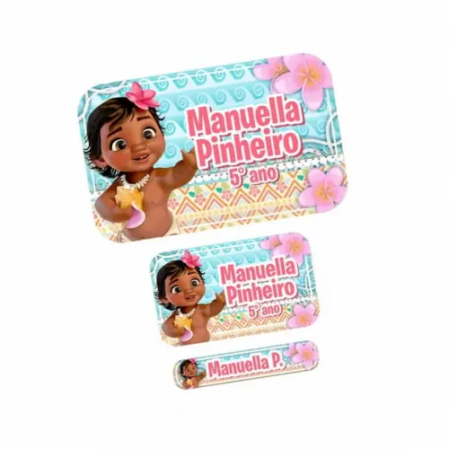 Etiqueta Escolar Moana Baby