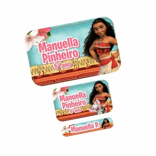 Etiqueta Escolar Moana