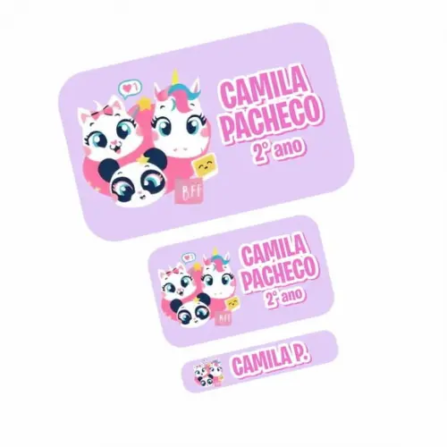 Etiqueta Escolar Multibichos Best Friend Puket
