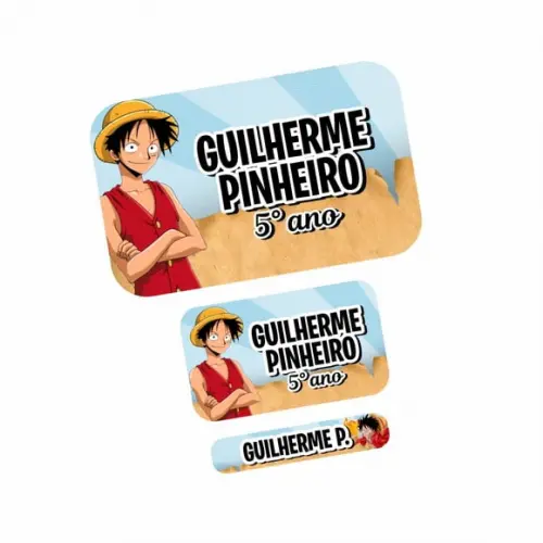 Etiqueta Escolar One Piece