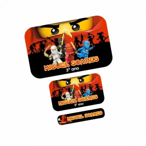 Etiqueta Escolar Ninjago
