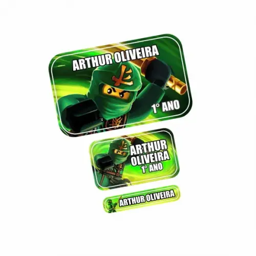 Etiqueta Escolar Ninjago