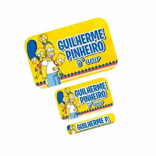 Etiqueta Escolar os Simpsons