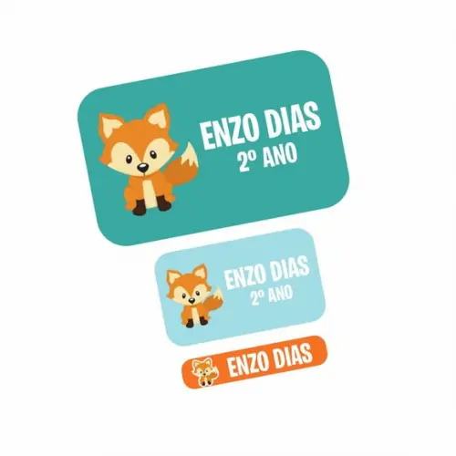 Etiqueta Escolar Raposa
