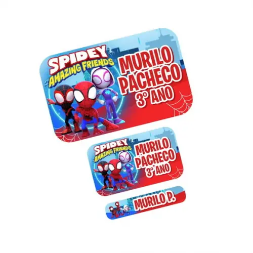 Etiqueta Escolar Spidey Amazing Friends