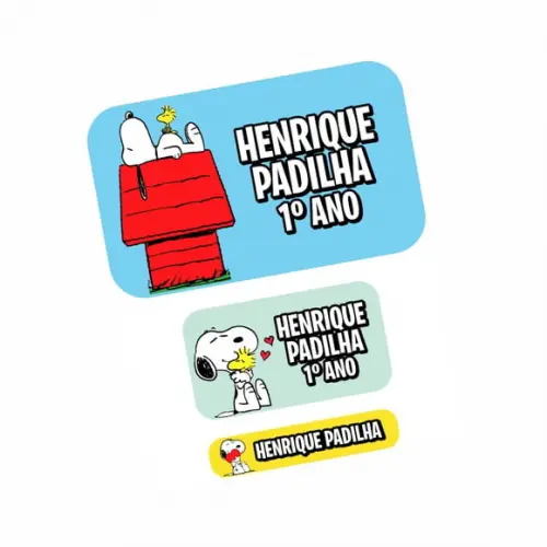 Etiqueta Escolar Snoopy
