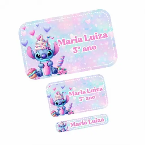 Etiqueta Escolar Stitch 250 Unidades