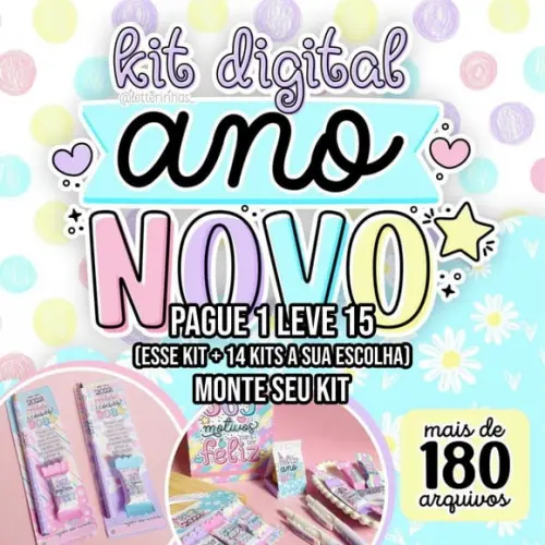 Kit Digital Ano Novo 2023 + 14 Arquivos