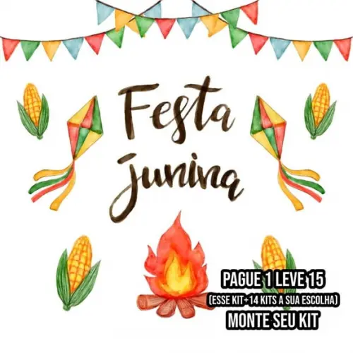 Kit Digital Festa Junina Aquarela