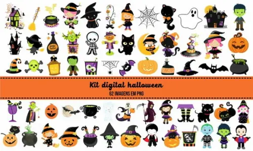 Kit Digital Halloween 2 Png +14 Arquivos