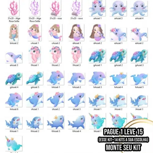 Kit Digital Sereia Png