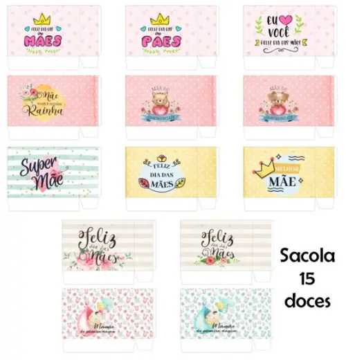 Sacola 15 doces dia das mães PDF