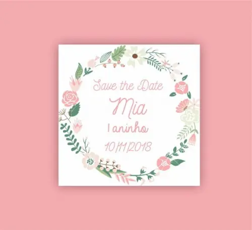 Save the Date Floral