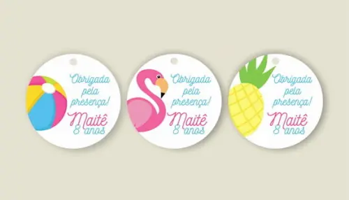 Tag de Agradecimento Pool Party - ARTE DIGITAL
