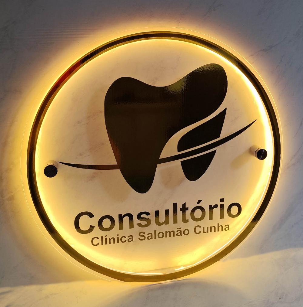 Placa em Acrílico com Led (40cm)