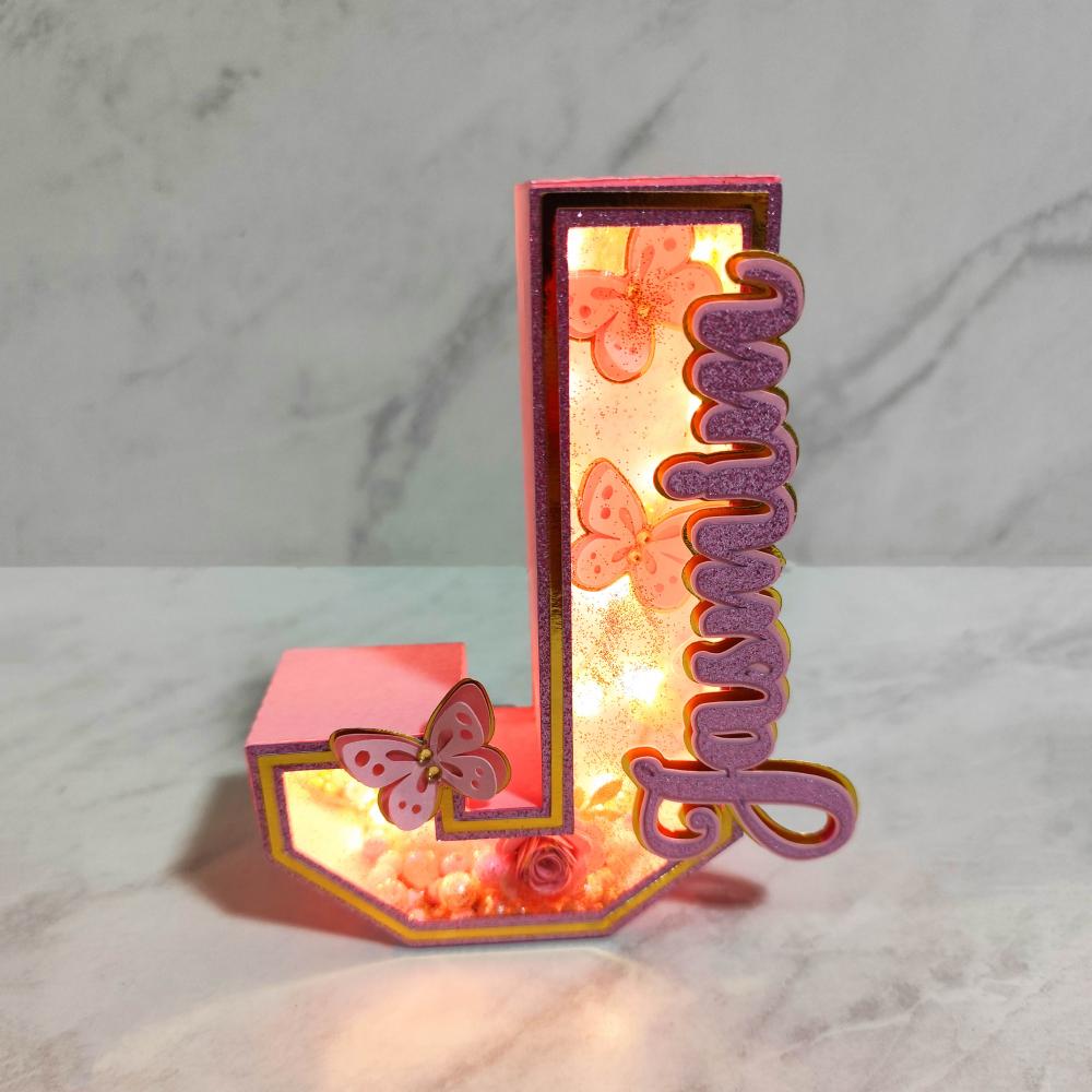 Letra/Número 3d acetato e led
