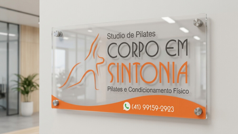 Placa Acrílica 80x50cm
