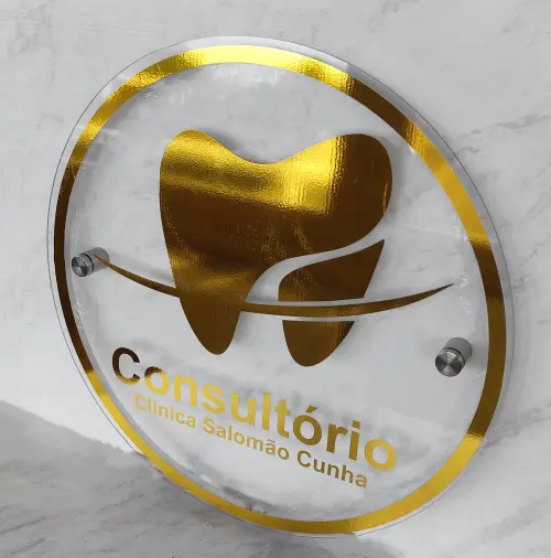 Placa em Acrílico com Led (40cm)