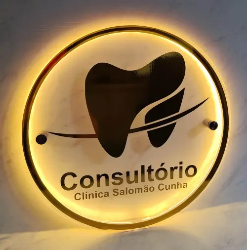 Placa em Acrílico com Led (40cm)