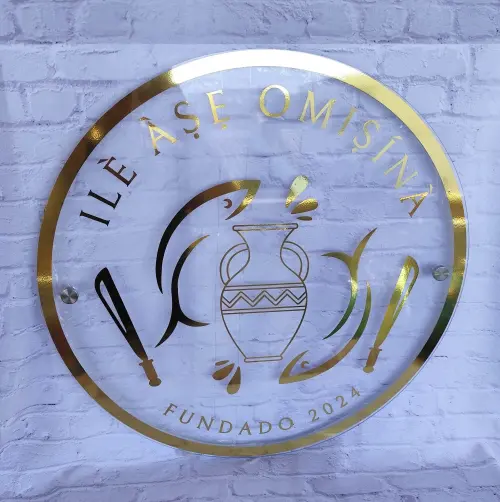 Placa em Acrílico com Led (50cm)