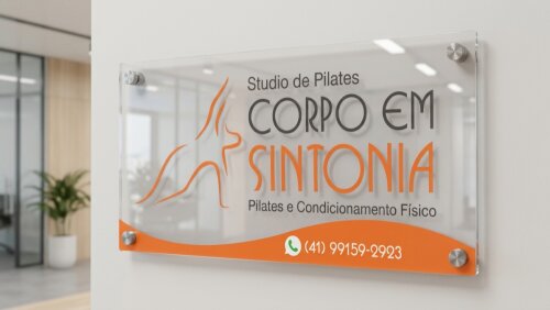 Placa Acrílica 80x50cm