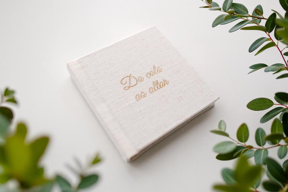 Do colo ao altar - Album Mini Pocket 10x10 - Capa linho com Detal