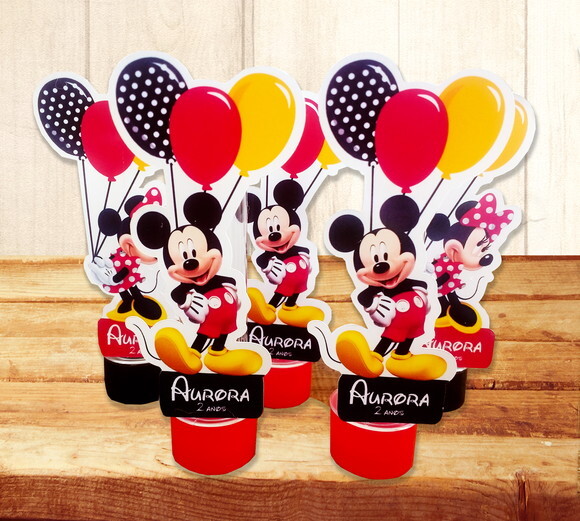 Tubete Minnie e Mickey - Lembrancinha