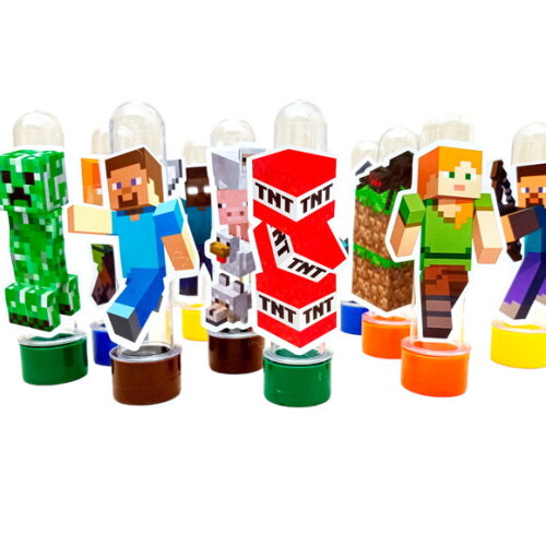 Tubete Minecraft Pronta Entrega Kit com 10 Unidades