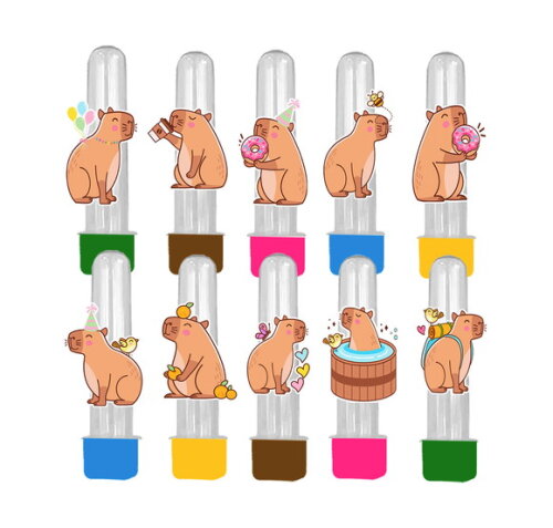 Tubetes Capivara - Kit com 10 Unid. Decoração Lembrancinha