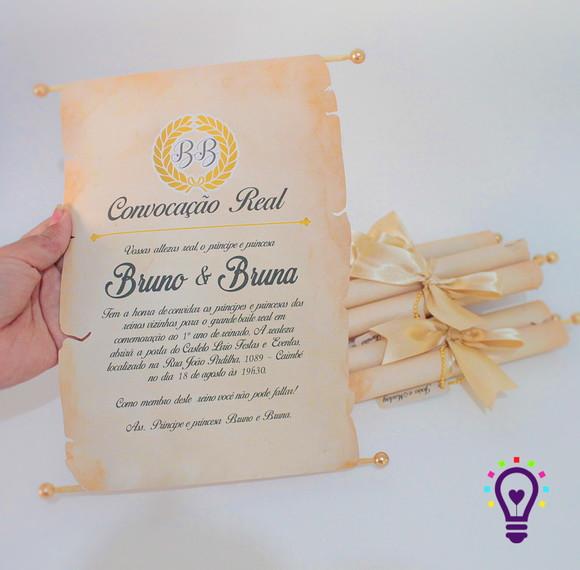 Arquivo de Corte Convite Pergaminho Realeza (0047)