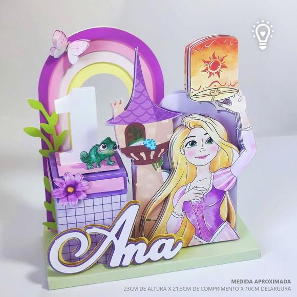 Arquivo de Corte Centro de Mesa Rapunzel-studio e pdf (0916