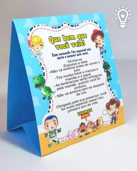 Arquivo de Corte Placas de Mesa Toy Story -studio e Pdf(0951