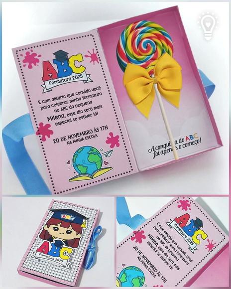 Arquivo de Corte Convite Abc Menina - Studio e pdf (01275)