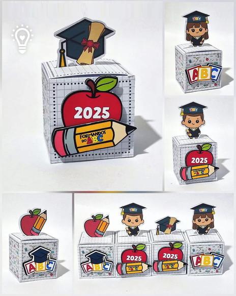 Arquivo de Corte Caixa Cubos Abc Formatura - (01271)