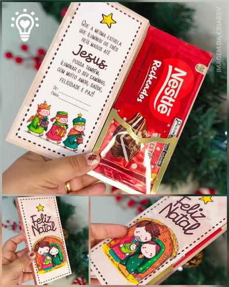 Arquivo de Corte Barras de Chocolate Natal Jesus (01289)