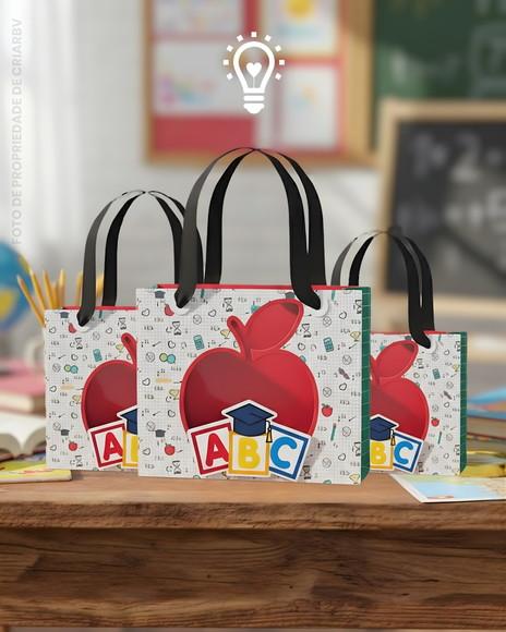 Trio Sacolas Abc com Acetato - Pdf,svg e Studio (01263)