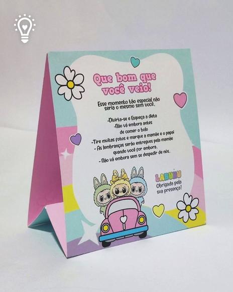 Arquivo de Corte Placa de Mesa Labubu - Studio e pdf (1114)
